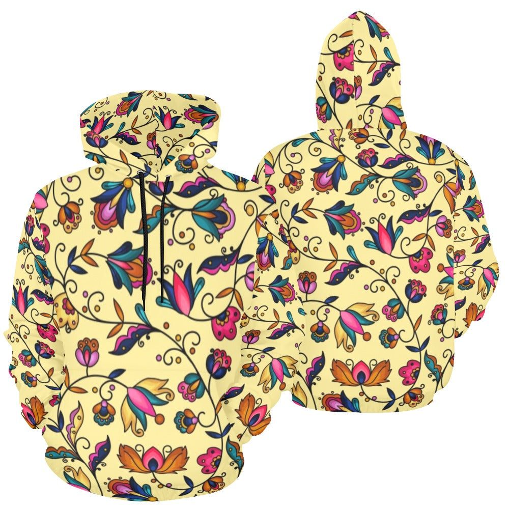 Copper Prairie Petals Yellow Hoodie for Men (USA Size)