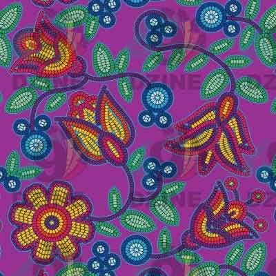 Beaded Nouveau Violet 42 Inch Cotton Poplin Pre Order