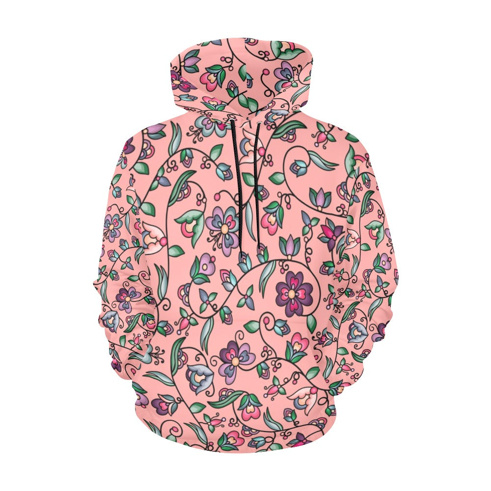 Amber Evening Garland Peach Hoodie for Women (USA Size)