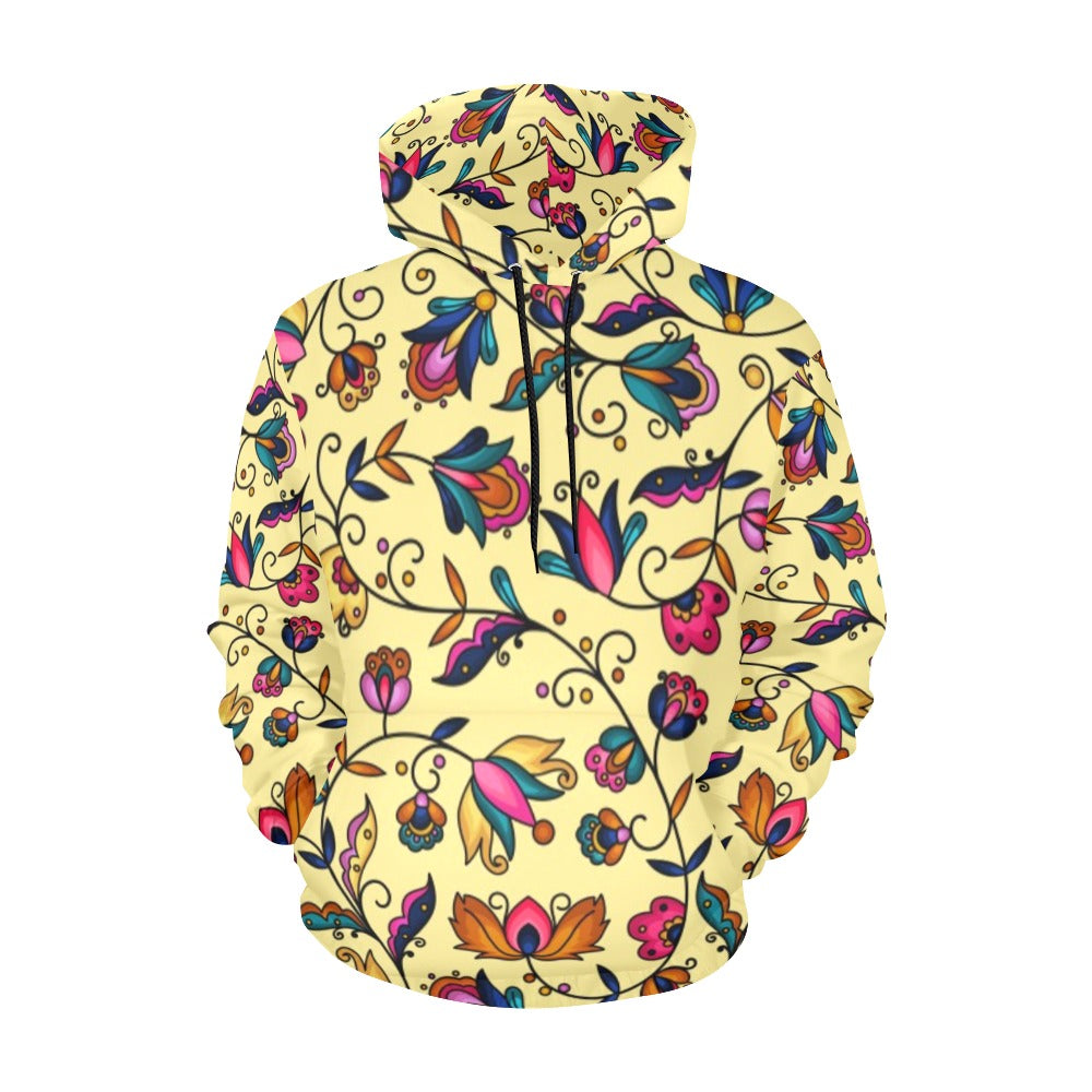Copper Prairie Petals Yellow Hoodie for Men (USA Size)