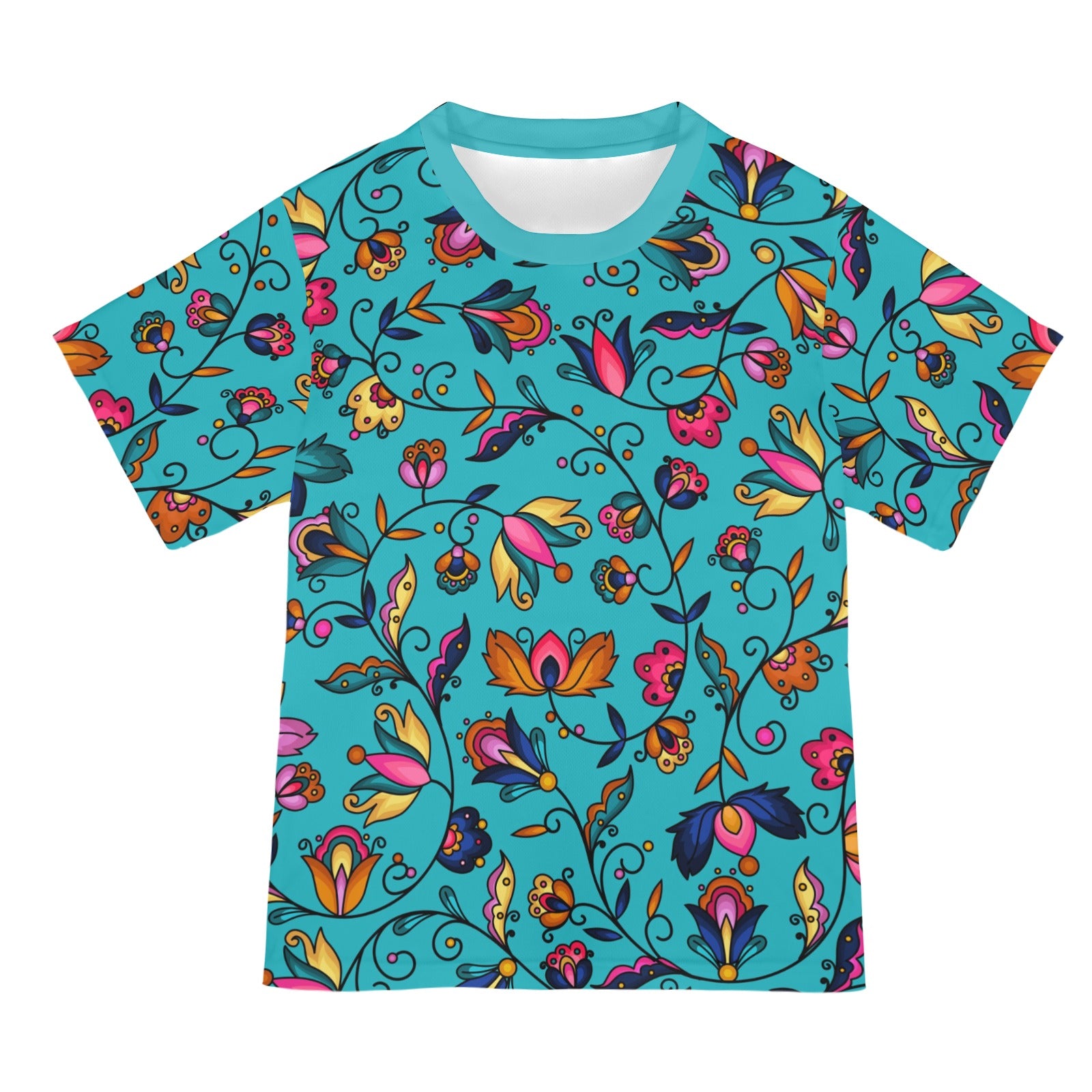 Copper Prairie Petals Turquoise T-shirt for Women