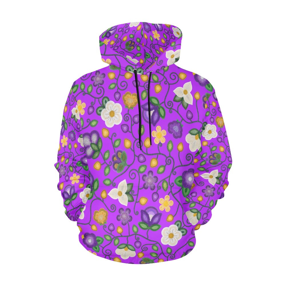 Midnight Moss Bloom Purple Hoodie for Men (USA Size)