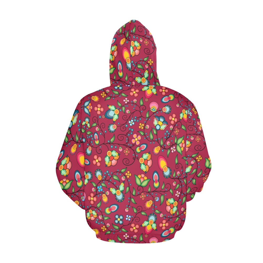 Floral Bounty Magenta Hoodie for Men (USA Size)