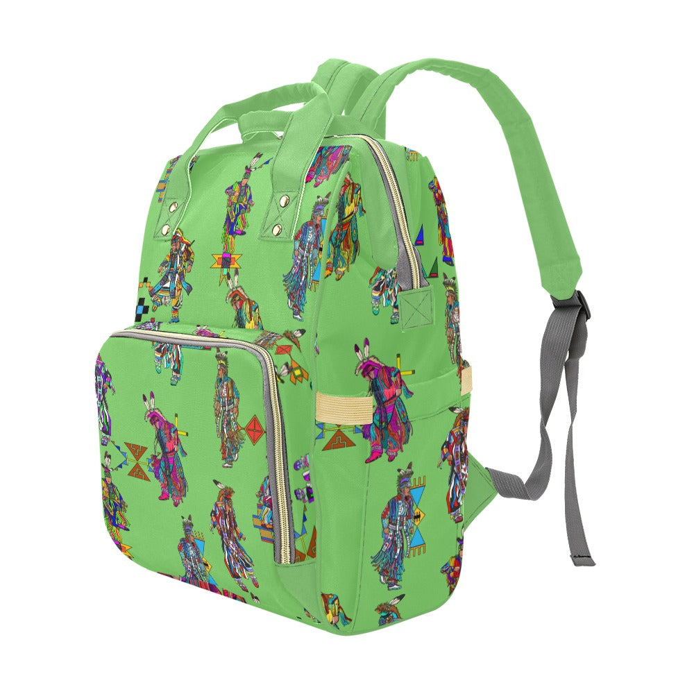 Men's Grass Dancers Grass Multi-Function Diaper Backpack/Diaper Bag