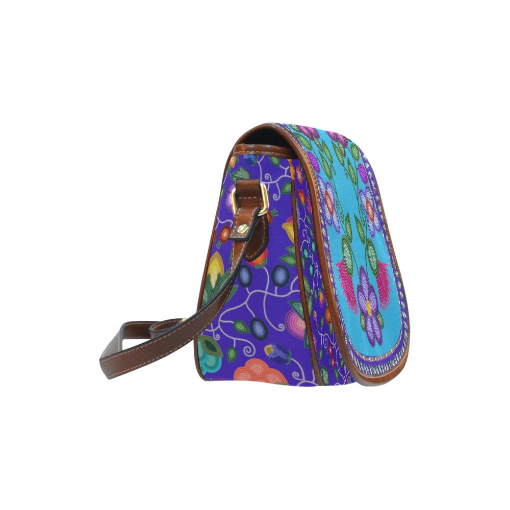 Beaded Offering Blue 1 Saddle Bag/Large