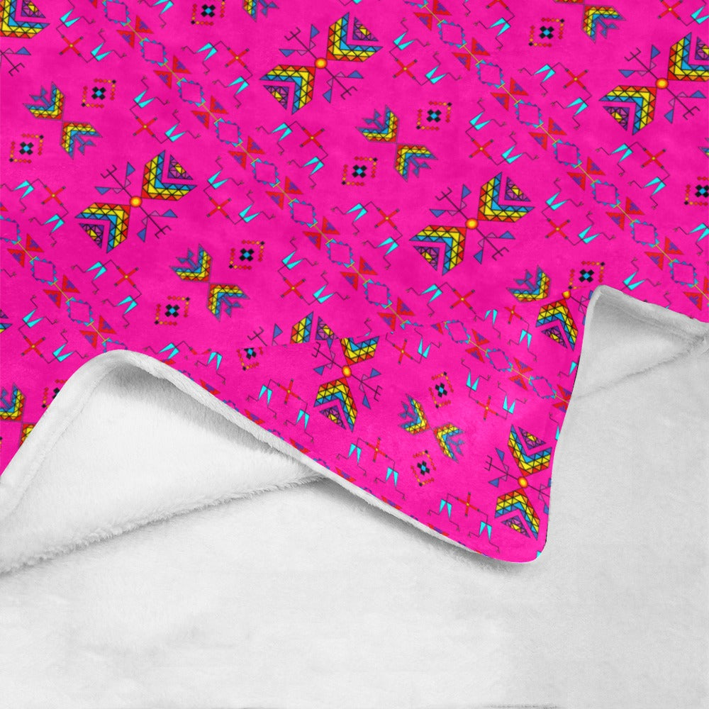 Rainy Chief Rainbow Hot Pink Ultra-Soft Micro Fleece Blanket 50"x60"