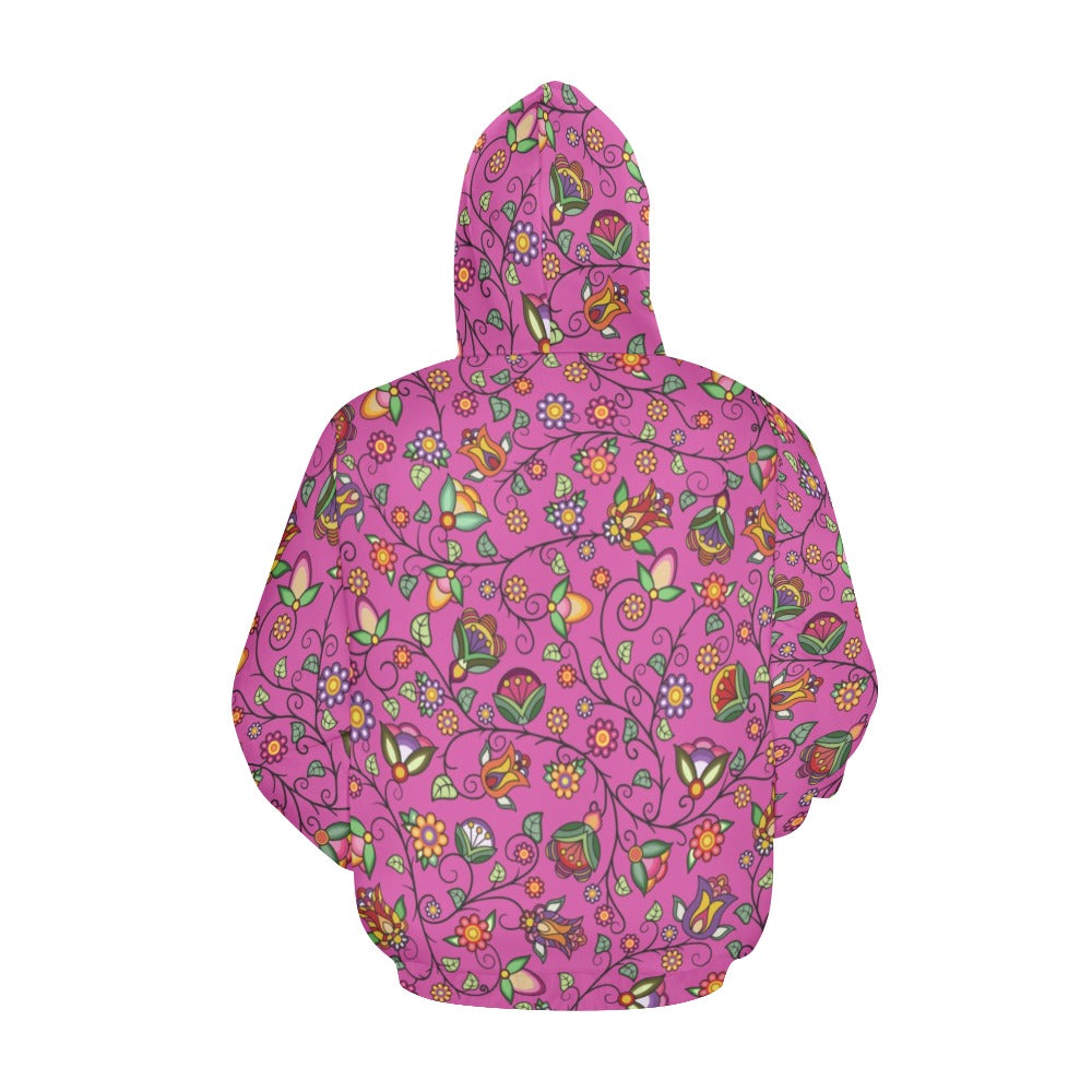 Heartbeat Petals Pink Hoodie for Men (USA Size)