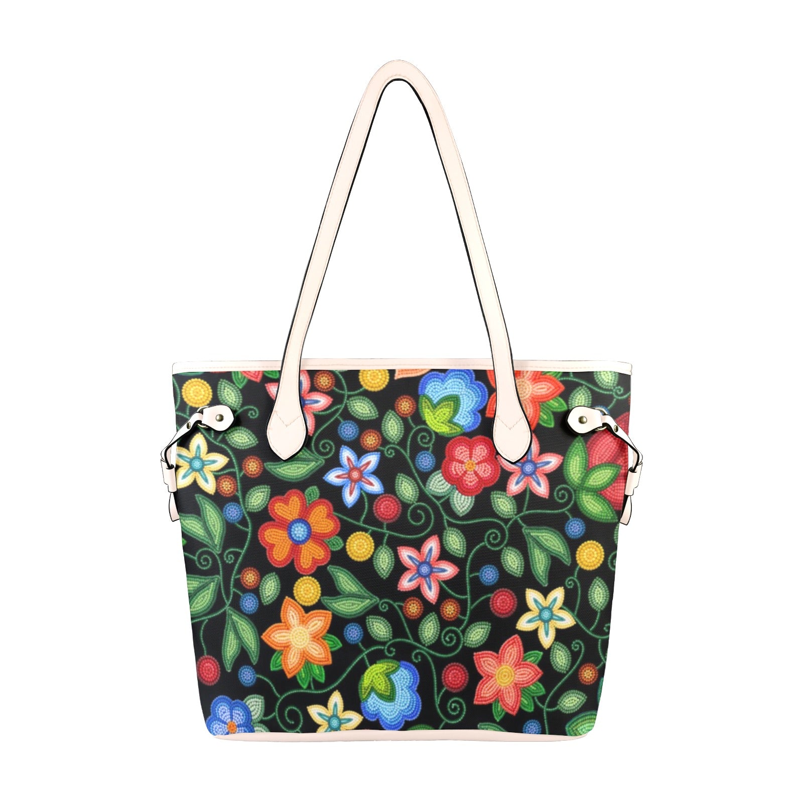 Morning Harmony Black Clover Canvas Tote Bag
