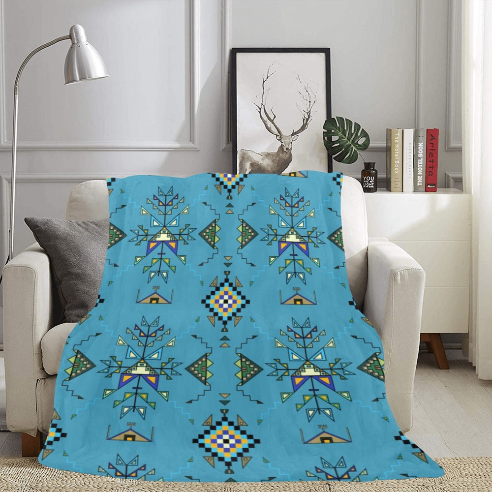 Bear Shield Blue Ultra-Soft Micro Fleece Blanket 60"x80"