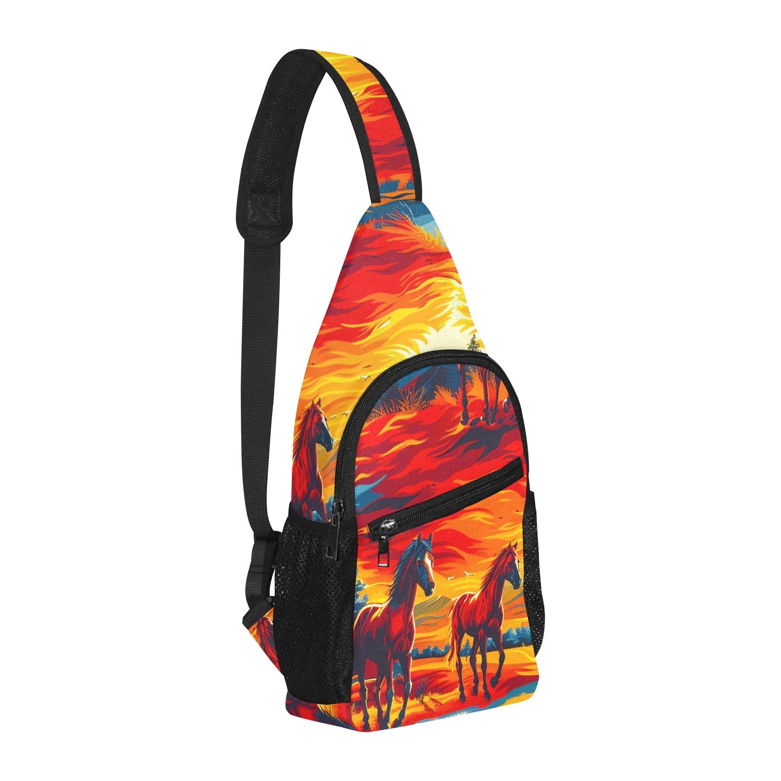 Wild Horses Chest Bag