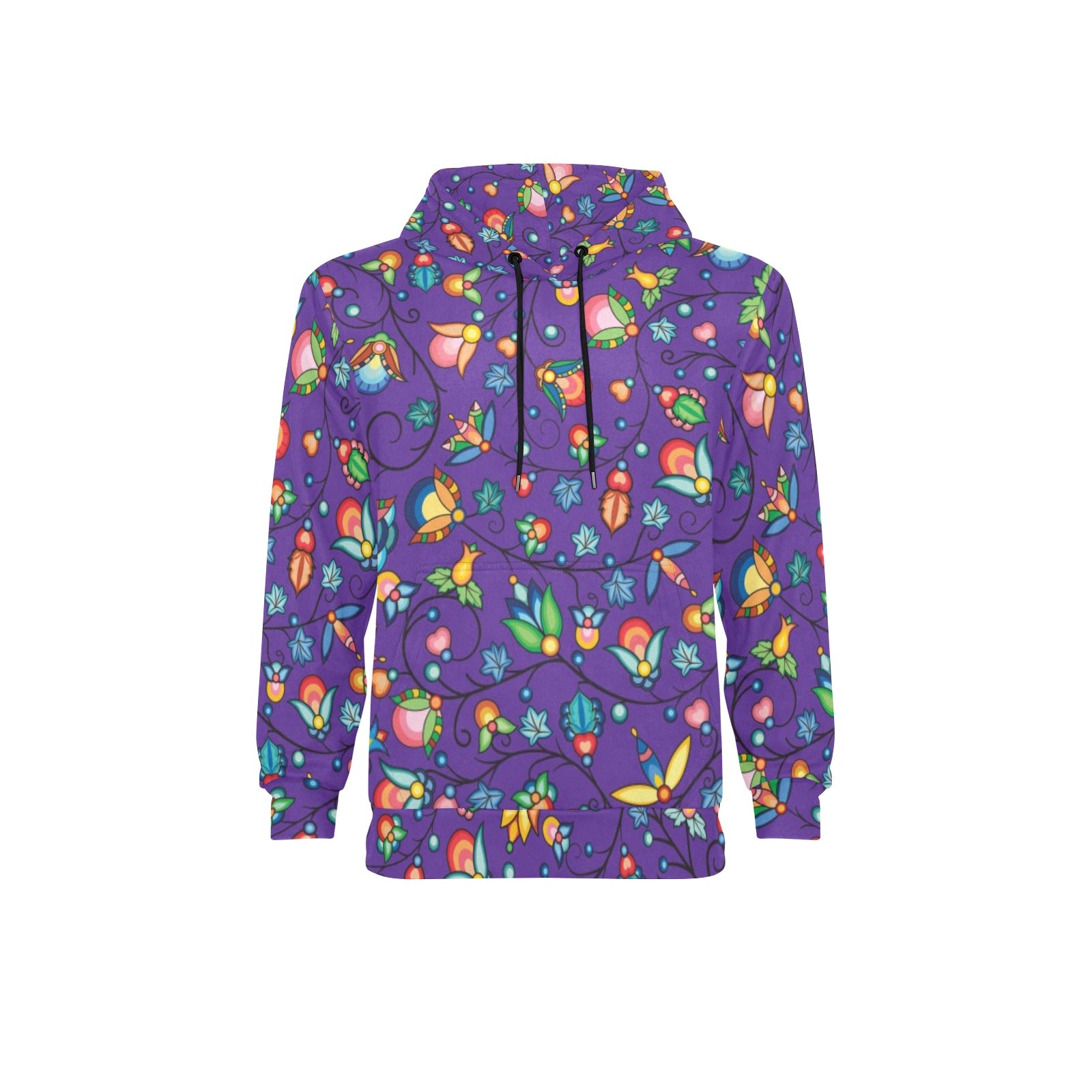 Prairie Plains Spirit Midnight Purple Men's Long Sleeve Fleece Hoodie