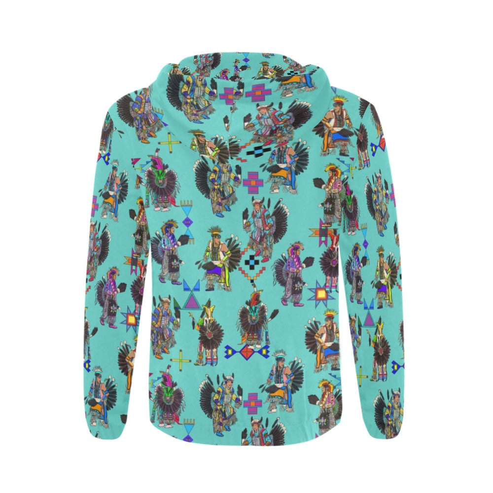 Men's Tradish Dancers Eggshell Blue Men's Zipper Hoodie