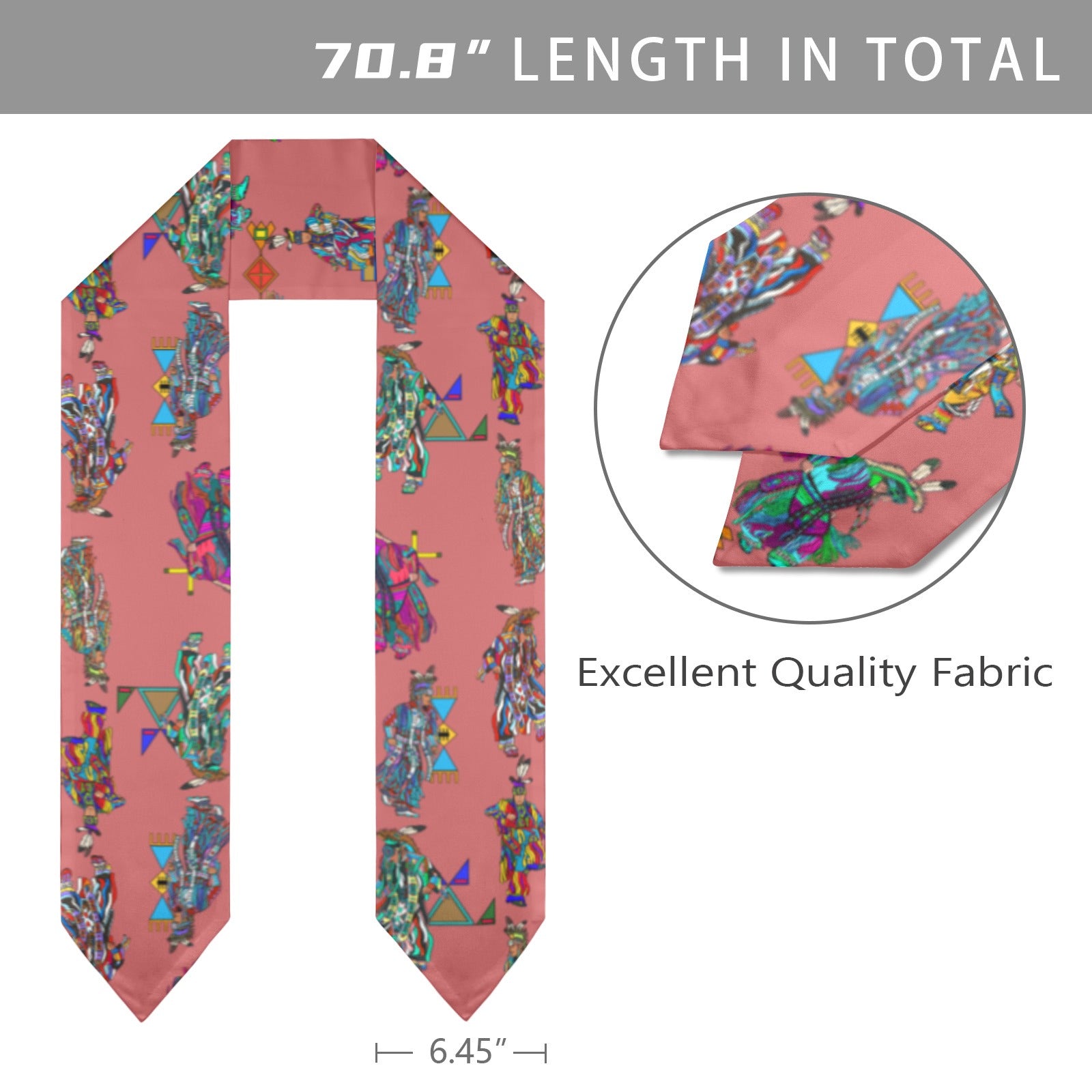 Men's Grass Dancers Terra Cotta Graduation Stole