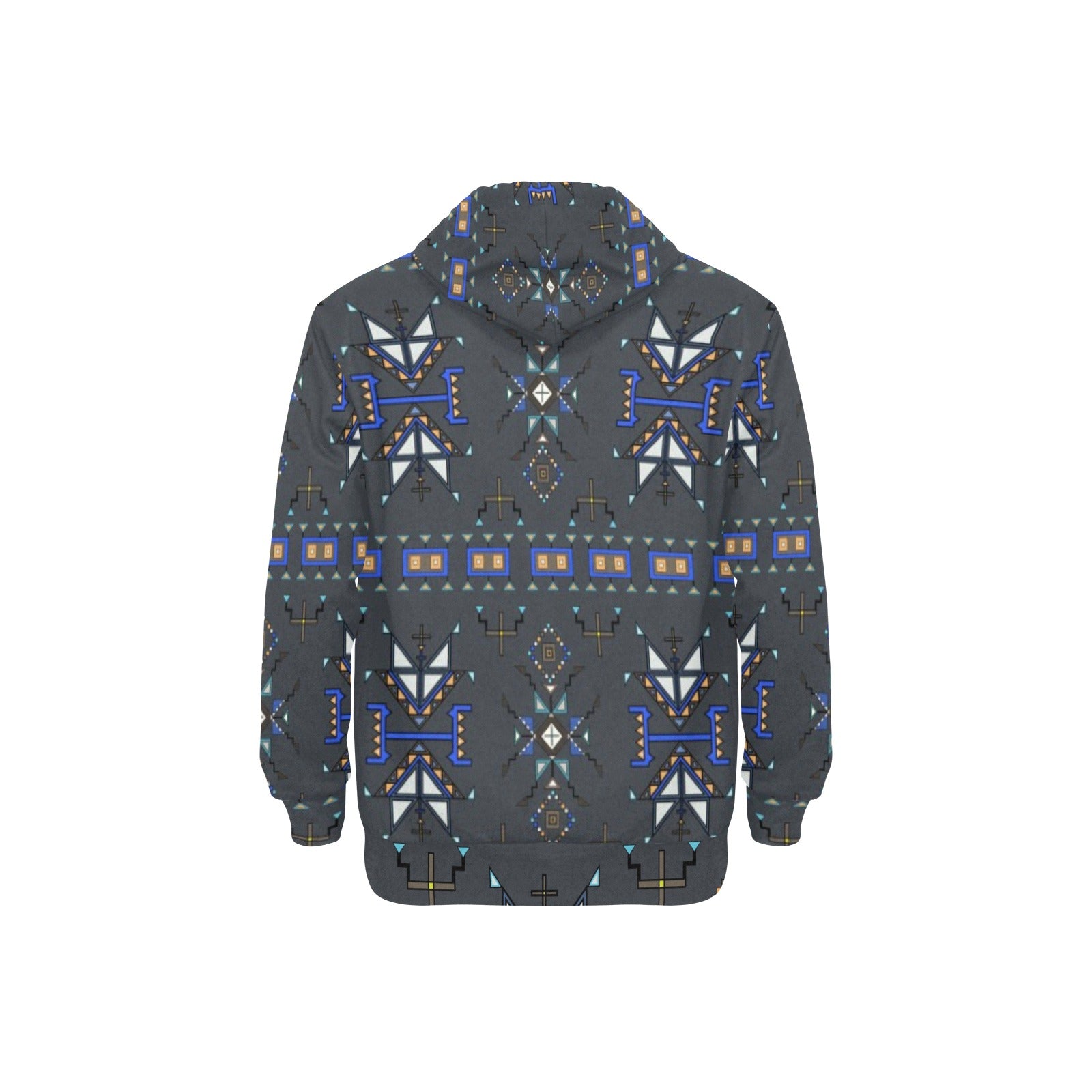 Eagle Strike Gray Men's Long Sleeve Fleece Hoodie