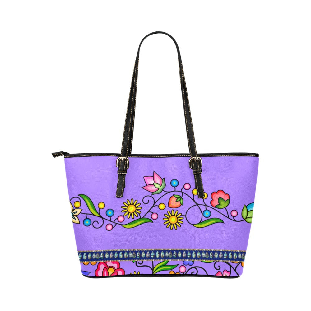 Grandmother Legacy Purple Leather Tote Bag/Large