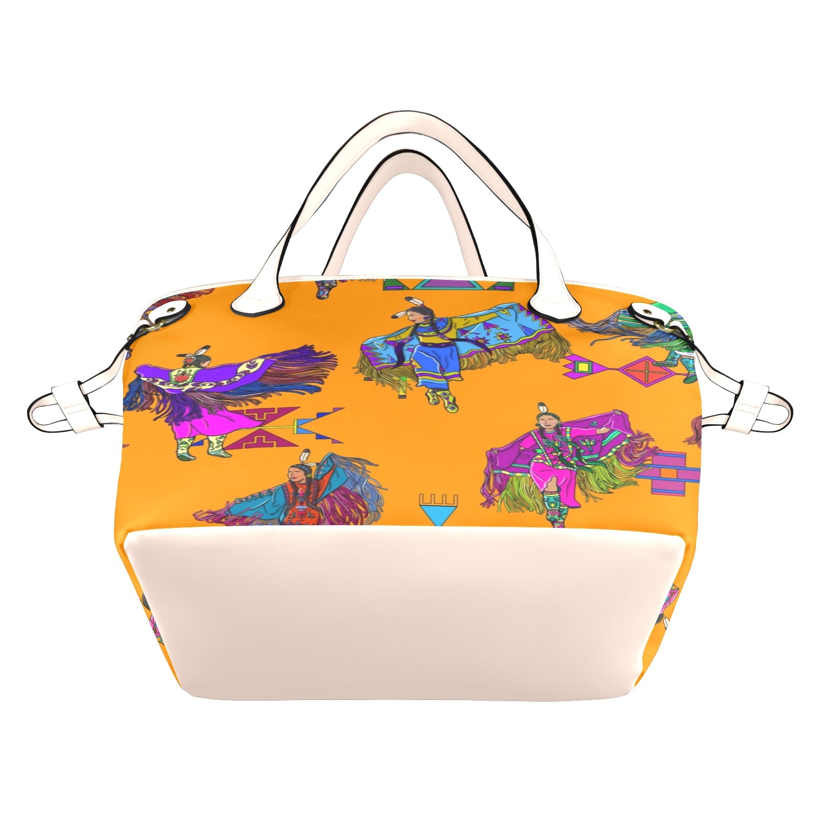 Women's Fancy Dancers Orange Clover Canvas Tote Bag