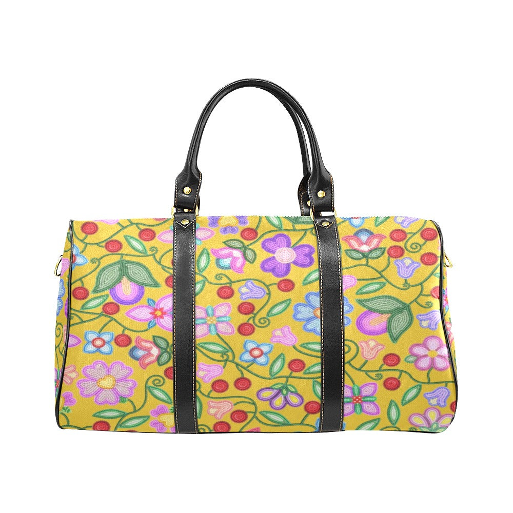 Petal Harmony Ochre Waterproof Travel Bag/Small