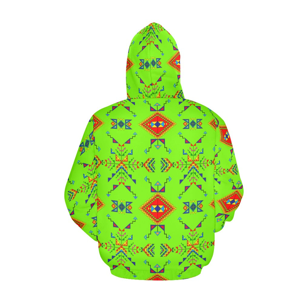 Buffalo Jump Neon Green Hoodie for Men (USA Size)