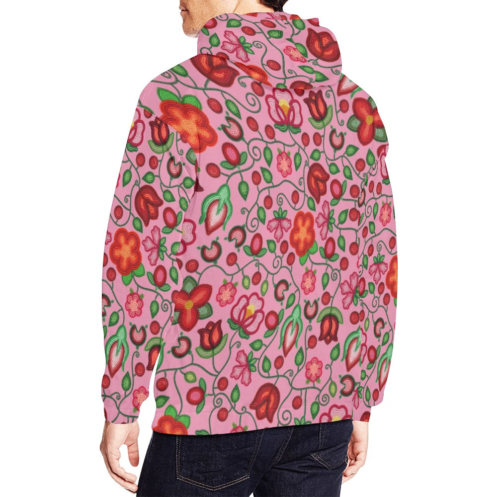 Rose Reverie Pink Hoodie for Men (USA Size)