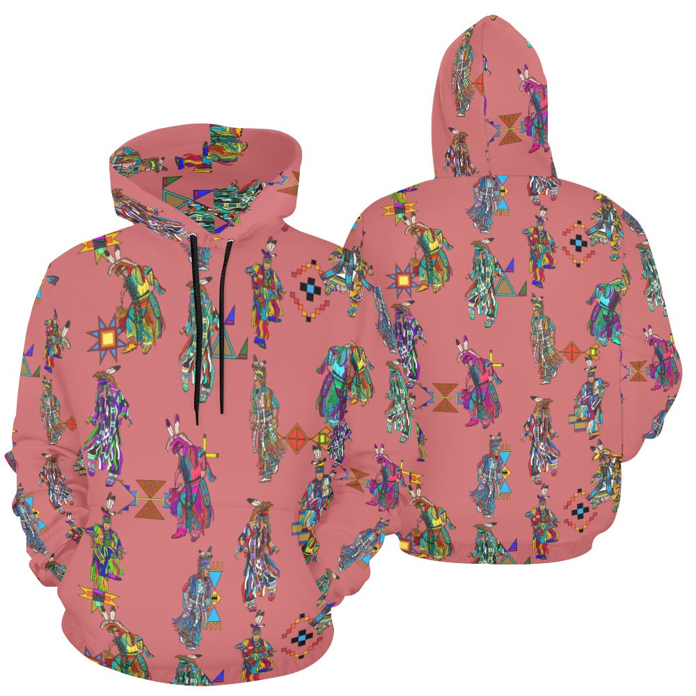 Men's Grass Dancers Terra Cotta Hoodie for Women (USA Size)