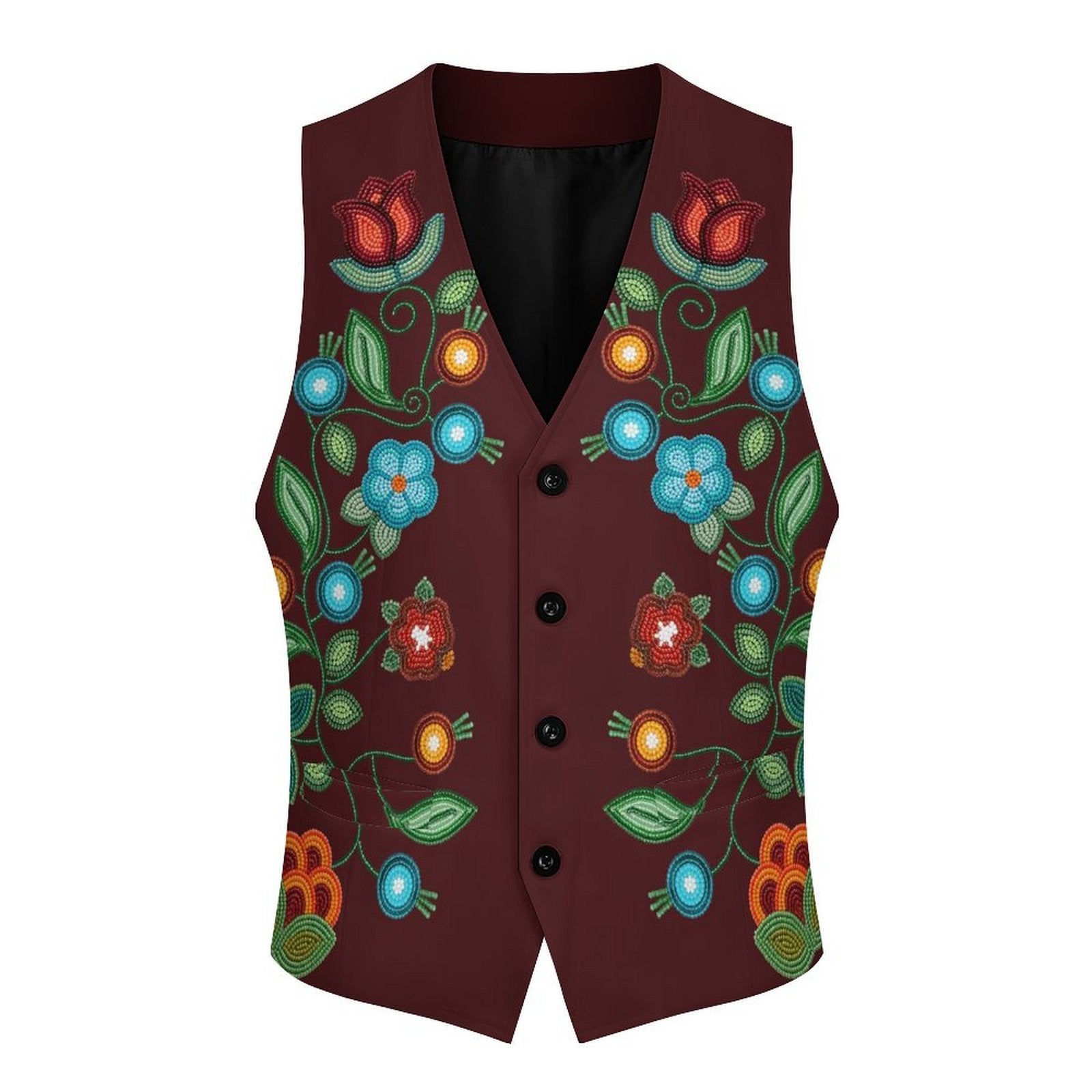 Prairie Fire Petals 2 Men's Sleeveless Suit Vest