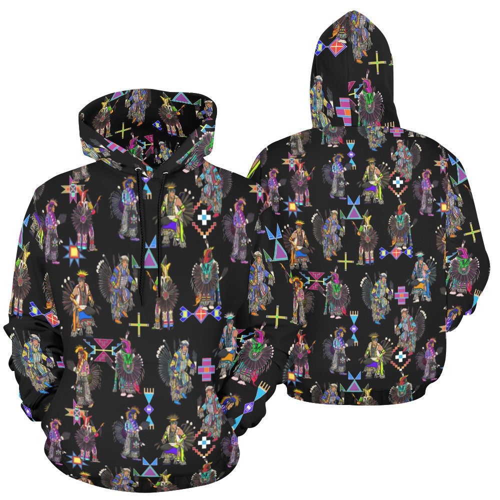 Men's Tradish Dancers Black Hoodie for Men (USA Size)