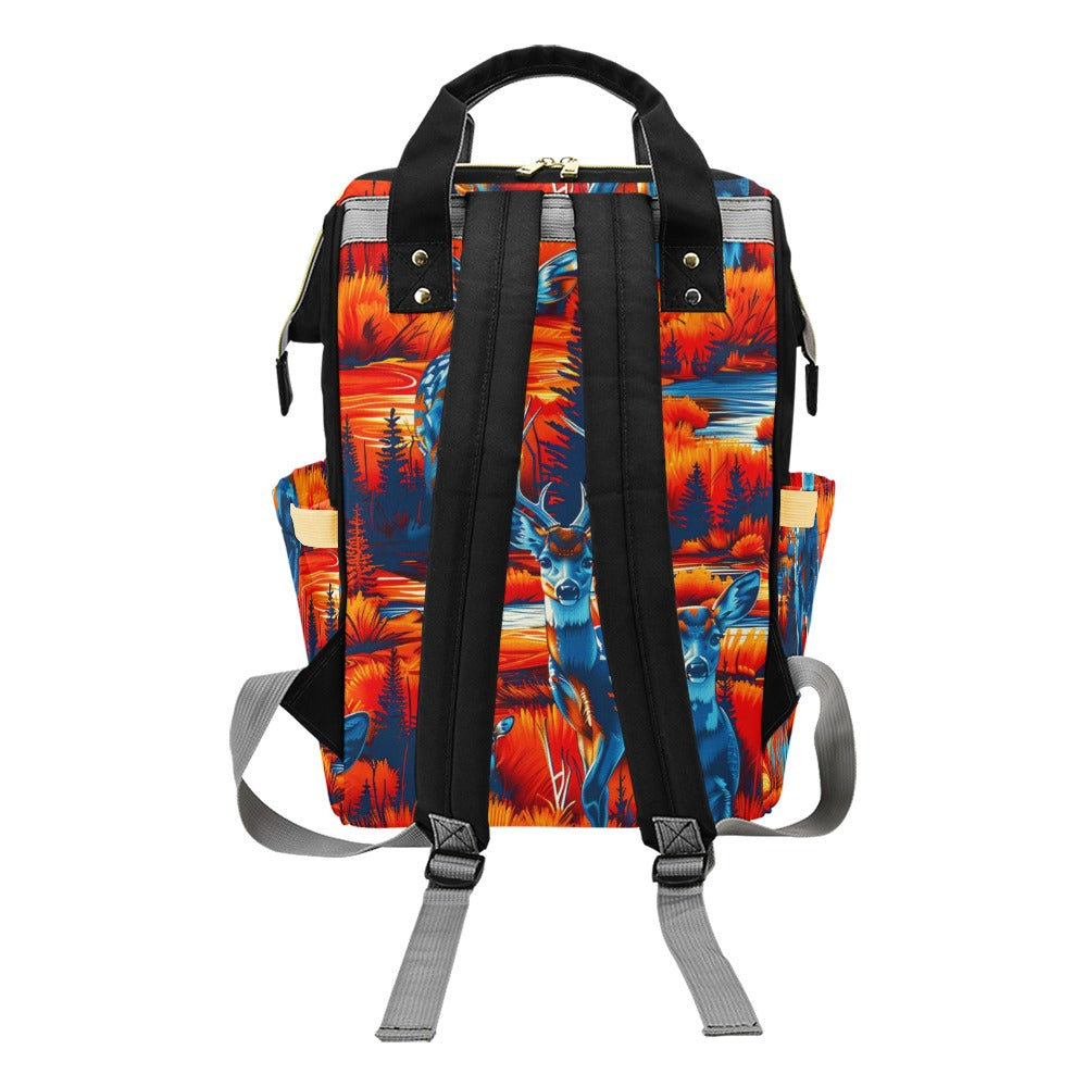 Deer Family Multi-Function Diaper Backpack/Diaper Bag