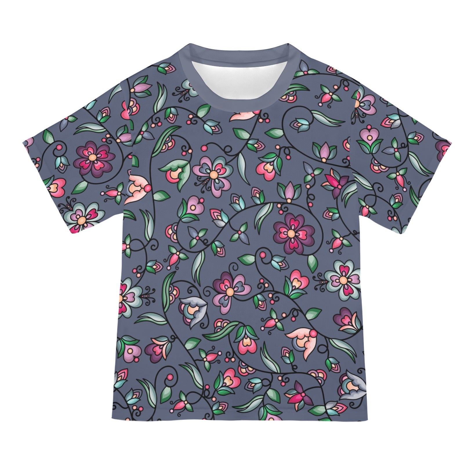 Amber Evening Garland Blue T-shirt for Women