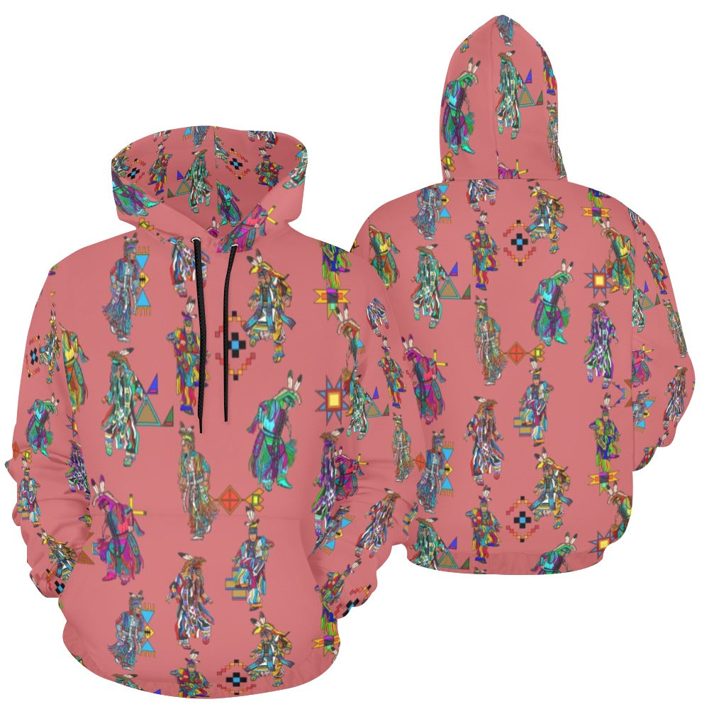 Men's Grass Dancers Terra Cotta Hoodie for Men (USA Size)
