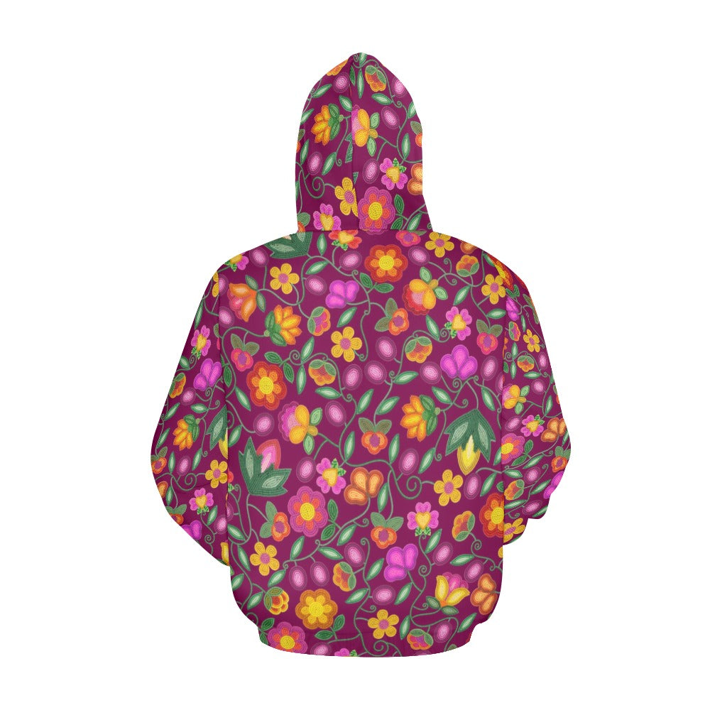 Boreal Bounty Dark Magenta Hoodie for Men (USA Size)