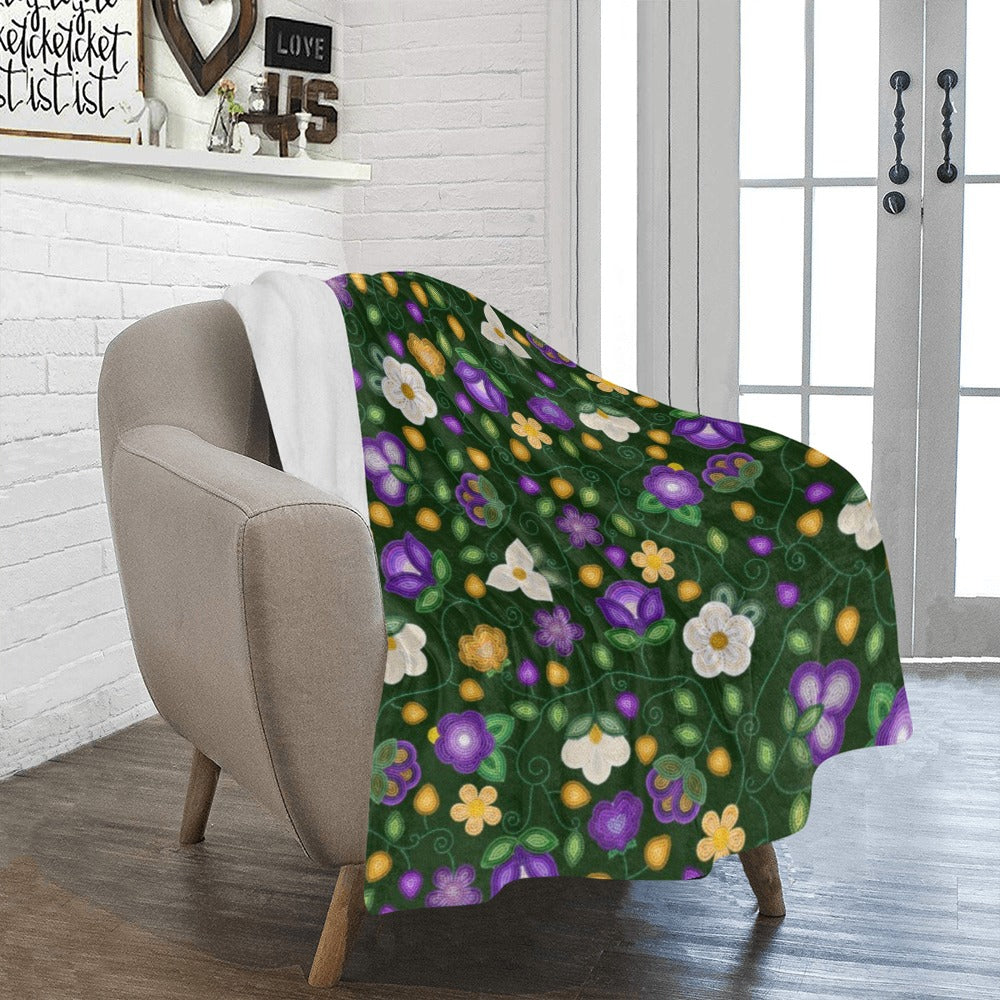 Midnight Moss Bloom Forest Ultra-Soft Micro Fleece Blanket 40"x50"