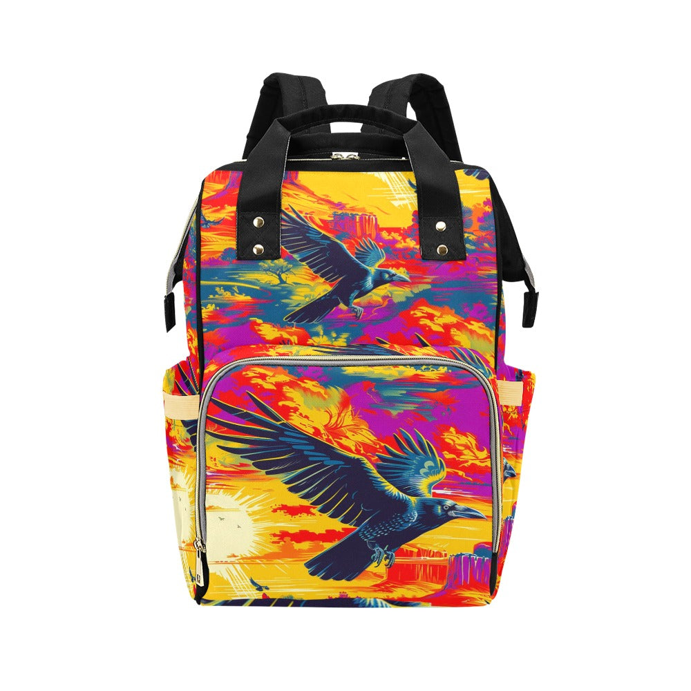 Crow Spreads His Wings Multi-Function Diaper Backpack/Diaper Bag