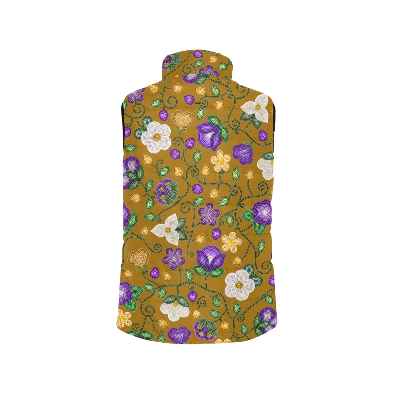Midnight Moss Bloom Toffee Women's Padded Vest Jacket