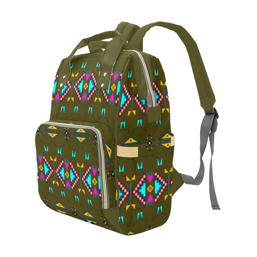 Rite of Passage Olive Multi-Function Diaper Backpack/Diaper Bag