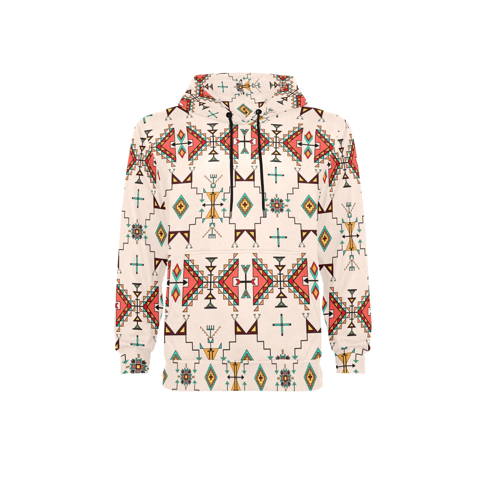 Thunder Flight Cream Men's Long Sleeve Fleece Hoodie