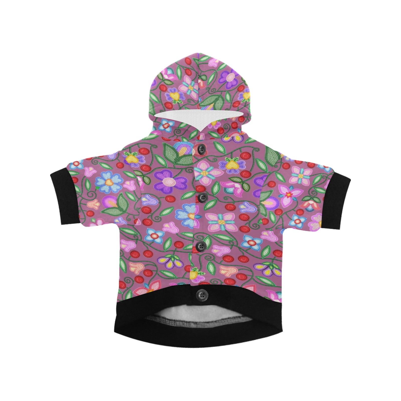 Petal Harmony Dusty Rose Pet Dog Hoodie