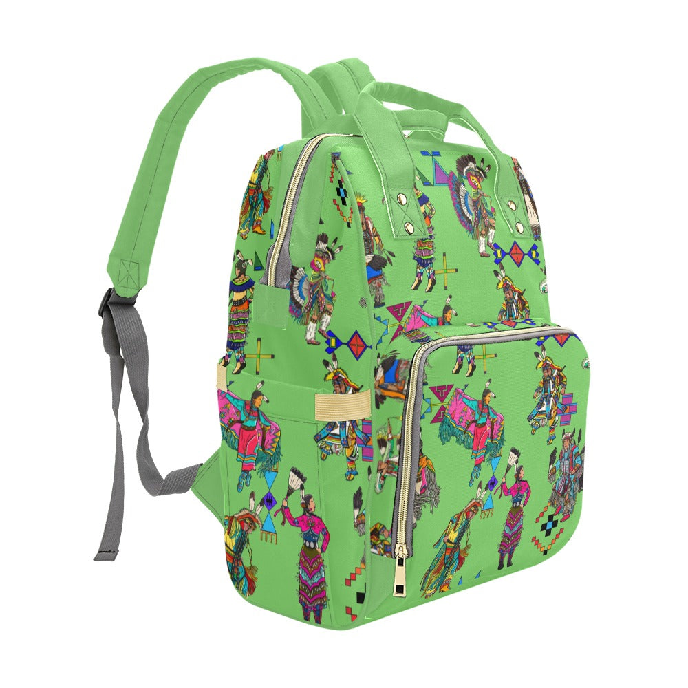 Grand Entry Dancers Grass Multi-Function Diaper Backpack/Diaper Bag