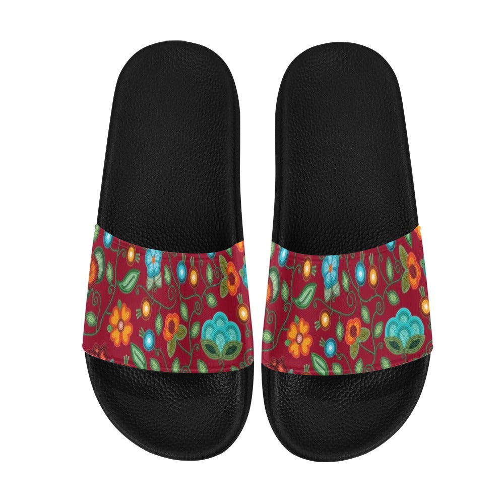 Prairie Fire Petals Red Men's Slide Sandals