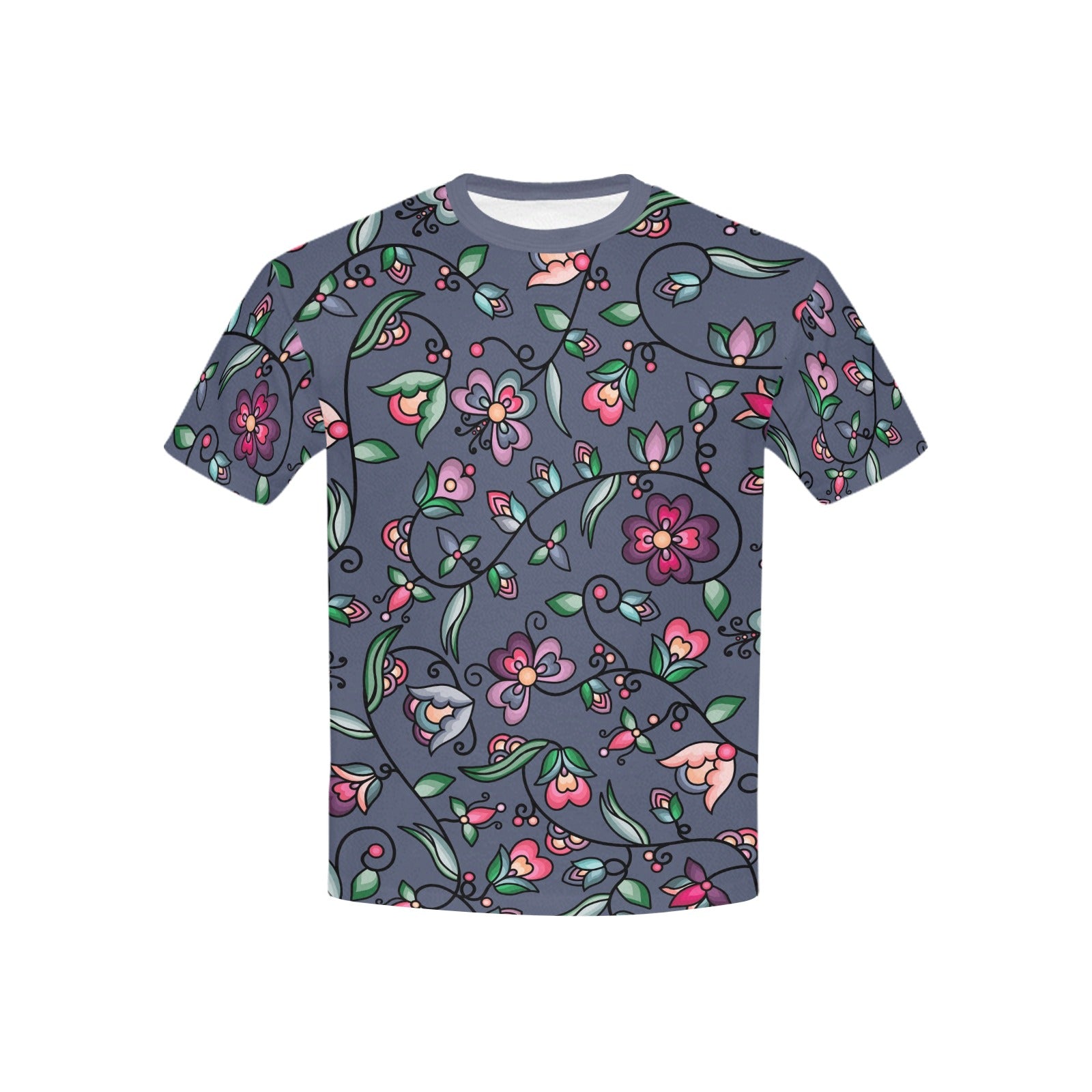 Amber Evening Garland Blue Kids' T-shirt (USA Size)