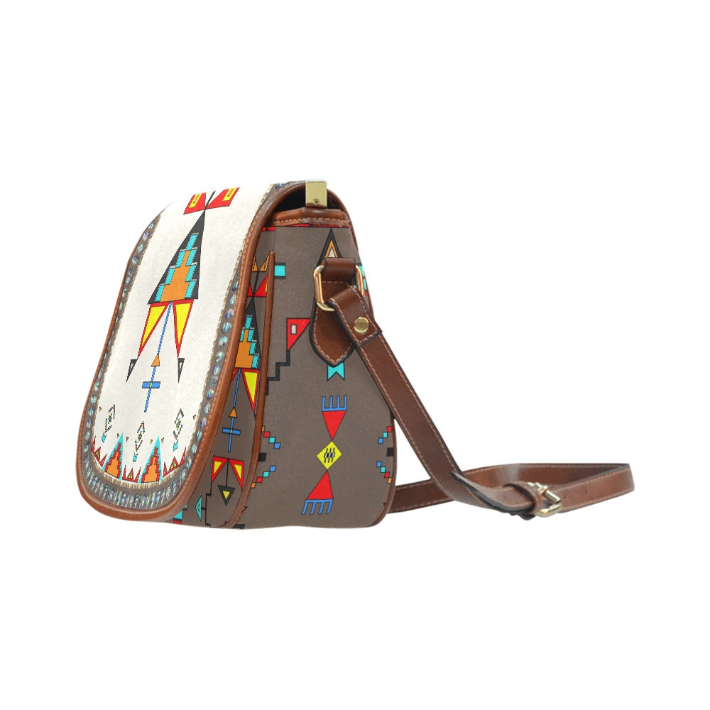 Sentinel of the Plains White Saddle Bag/Large