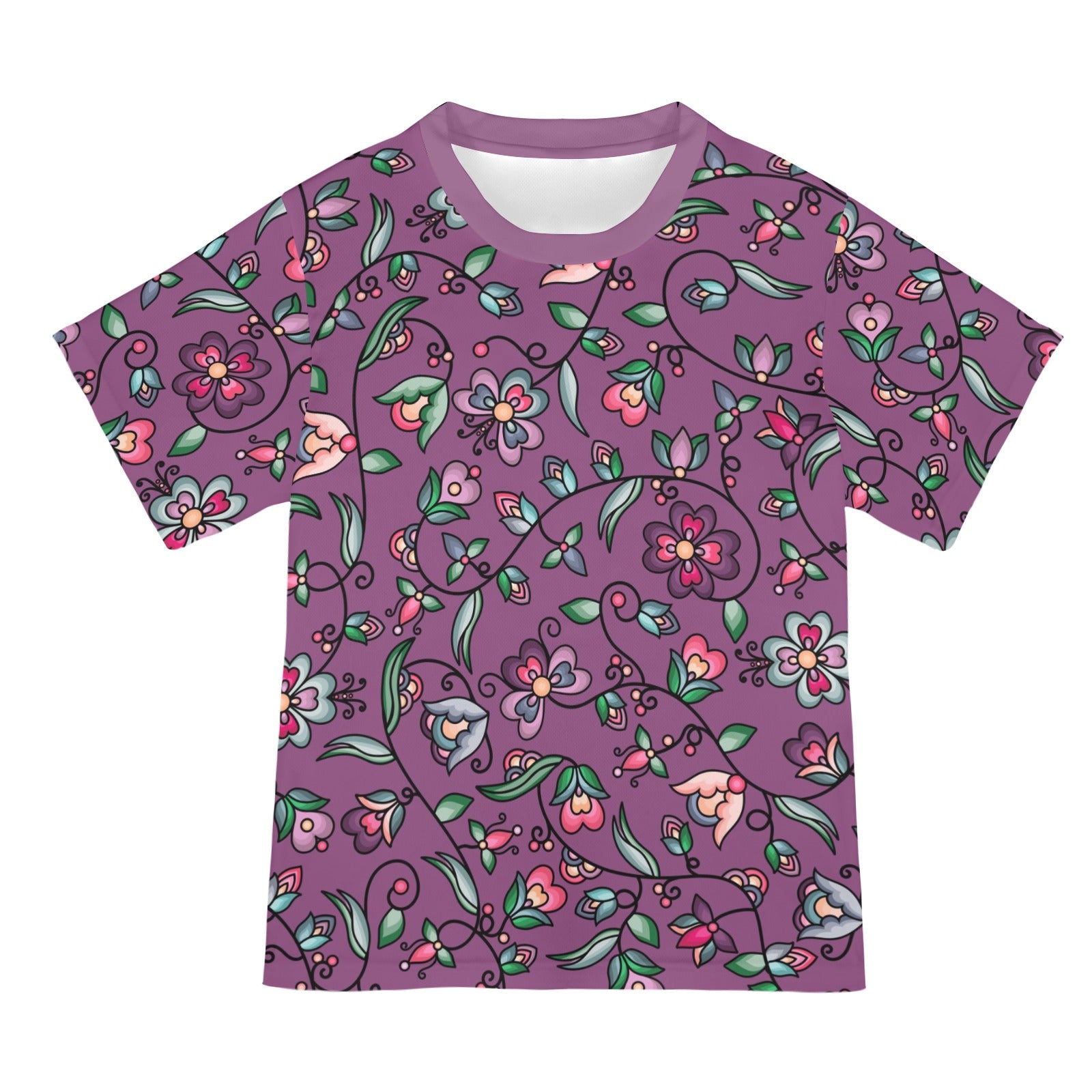 Amber Evening Garland Purple T-shirt for Women