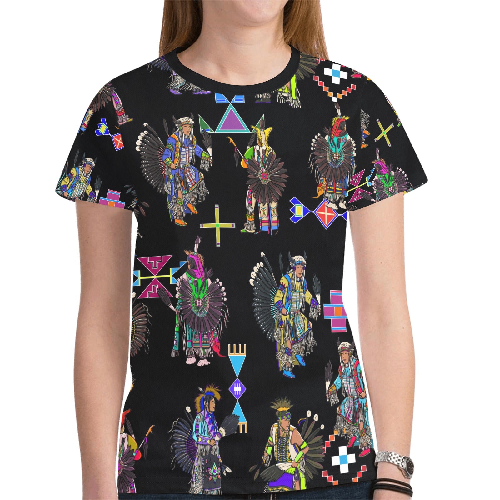 Men's Tradish Dancers Black T-shirt for Women