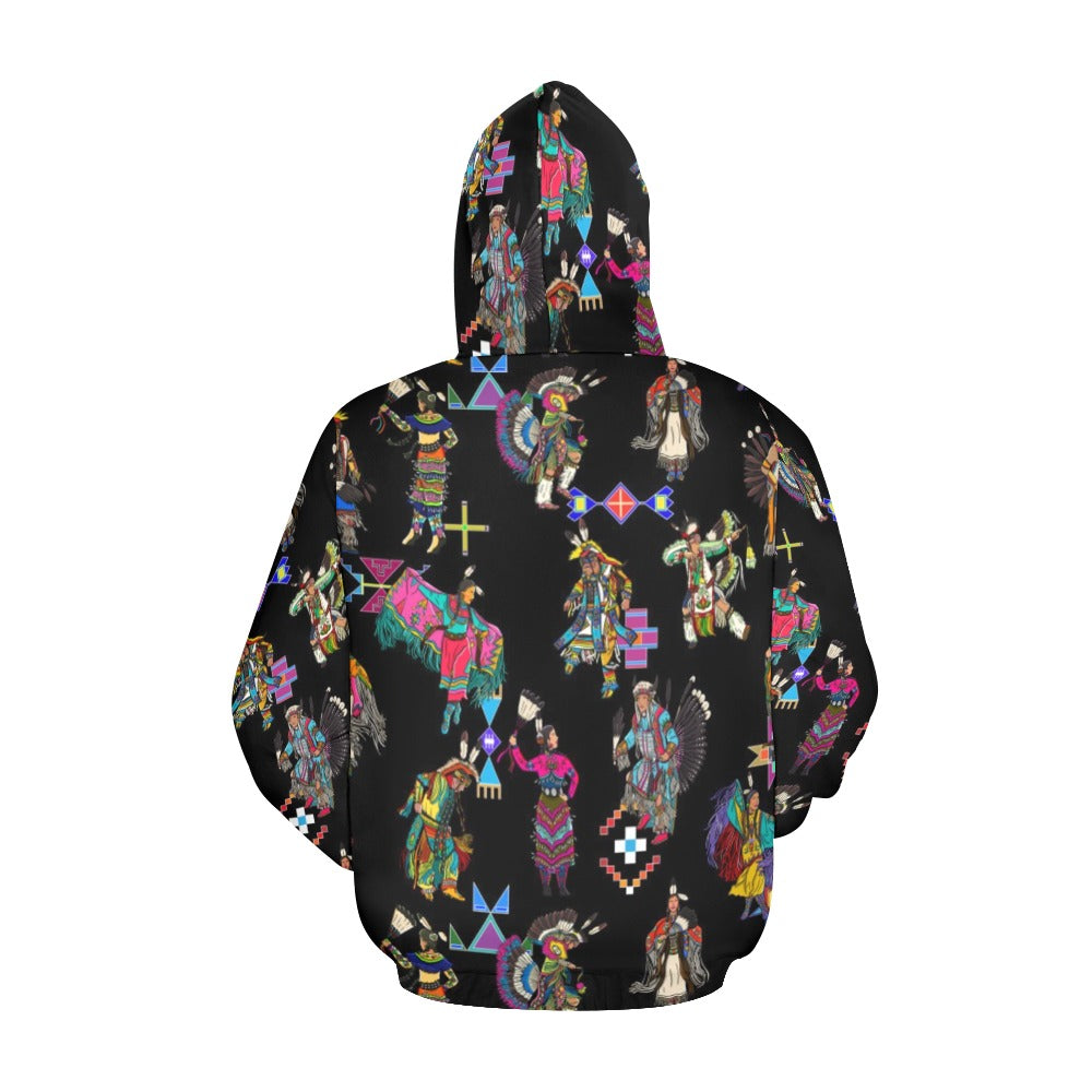Grand Entry Dancers Black Hoodie for Men (USA Size)