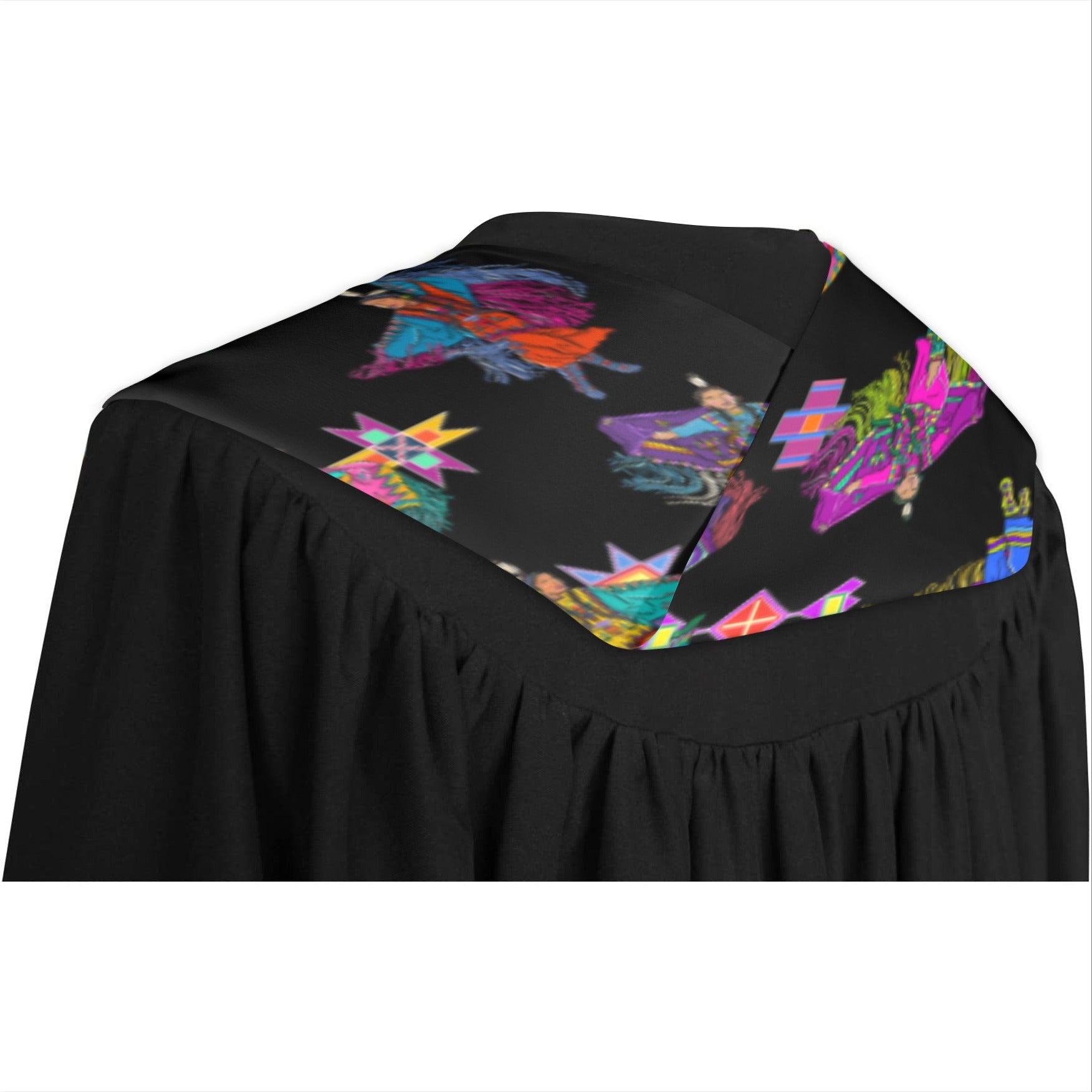 Women's Fancy Dancers Black Graduation Stole