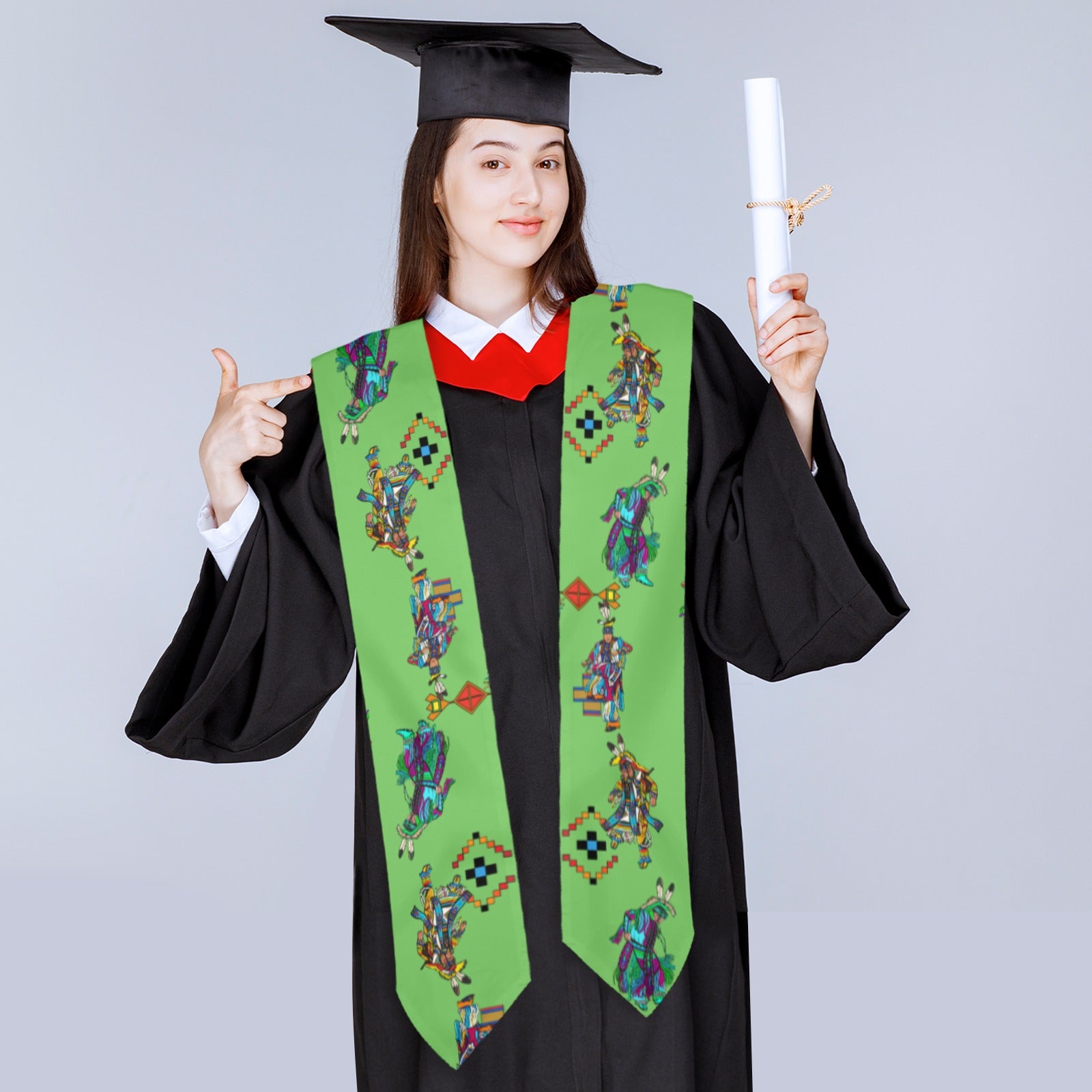 Men's Grass Dancers Grass Graduation Stole