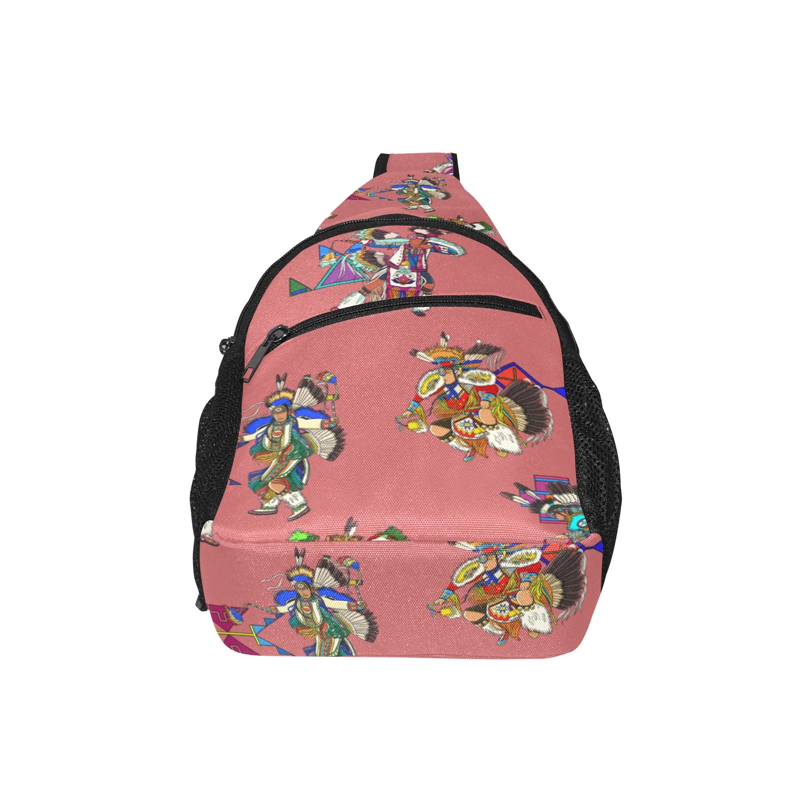 Men's Fancy Dancers Terra Cotta Chest Bag