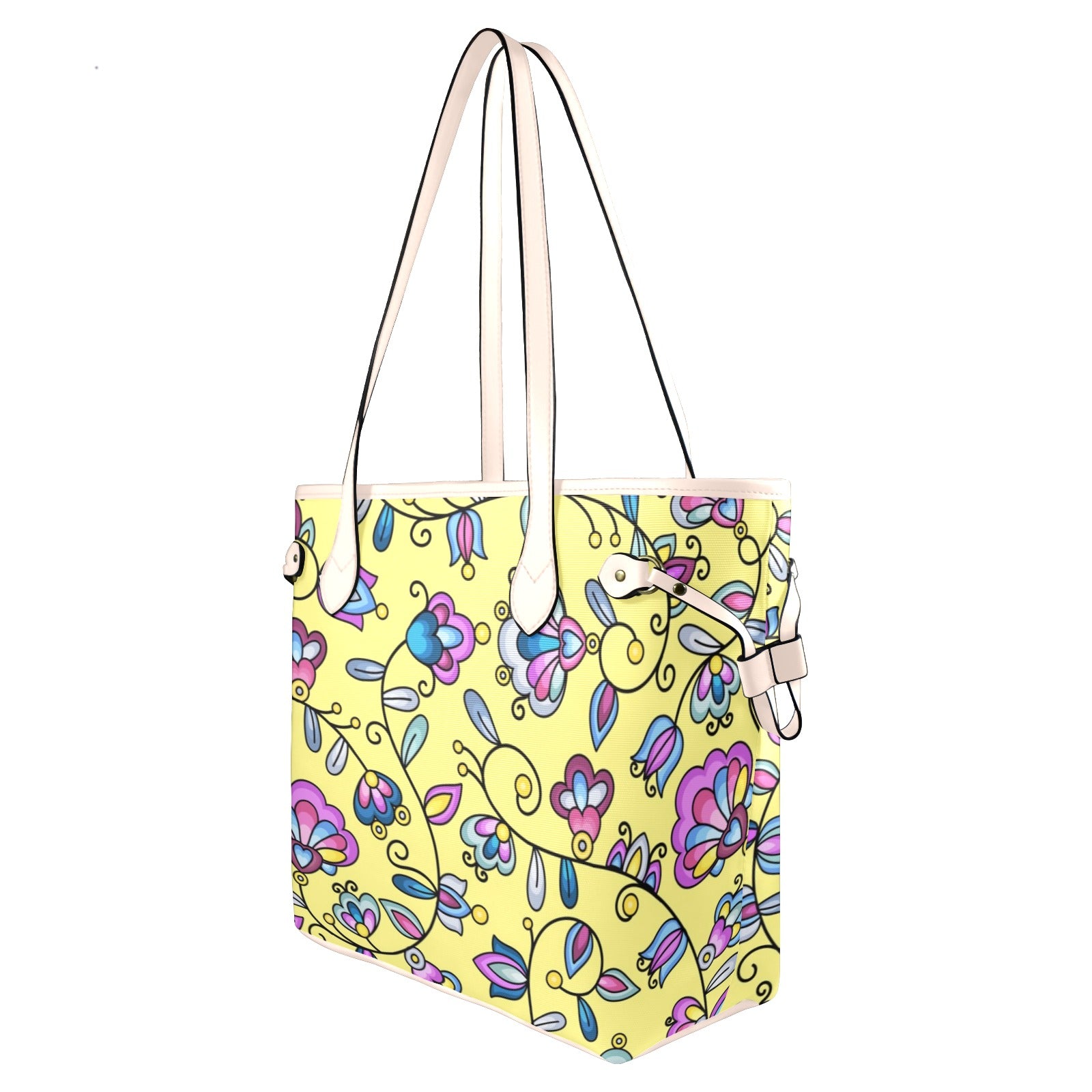 Autumn Bundle Blessing Yellow Clover Canvas Tote Bag