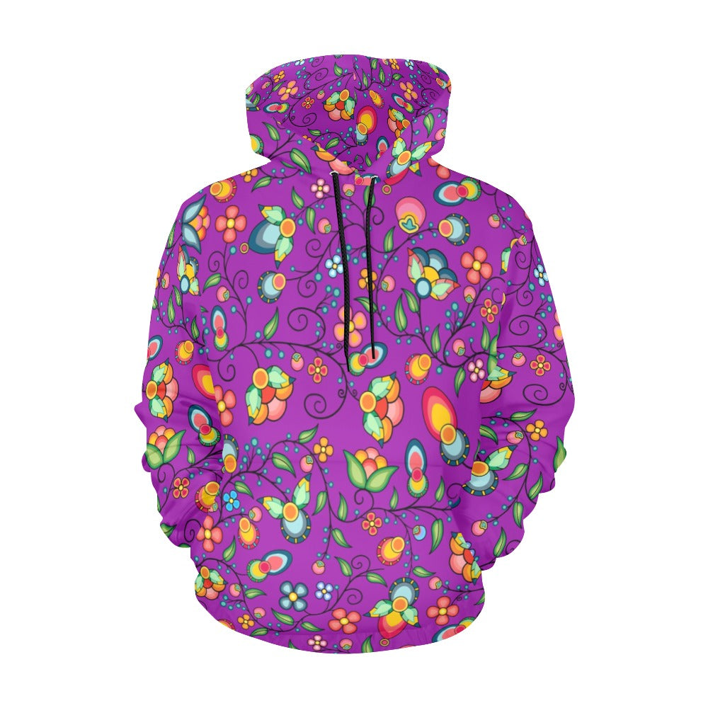 Floral Bounty Purple Hoodie for Men (USA Size)