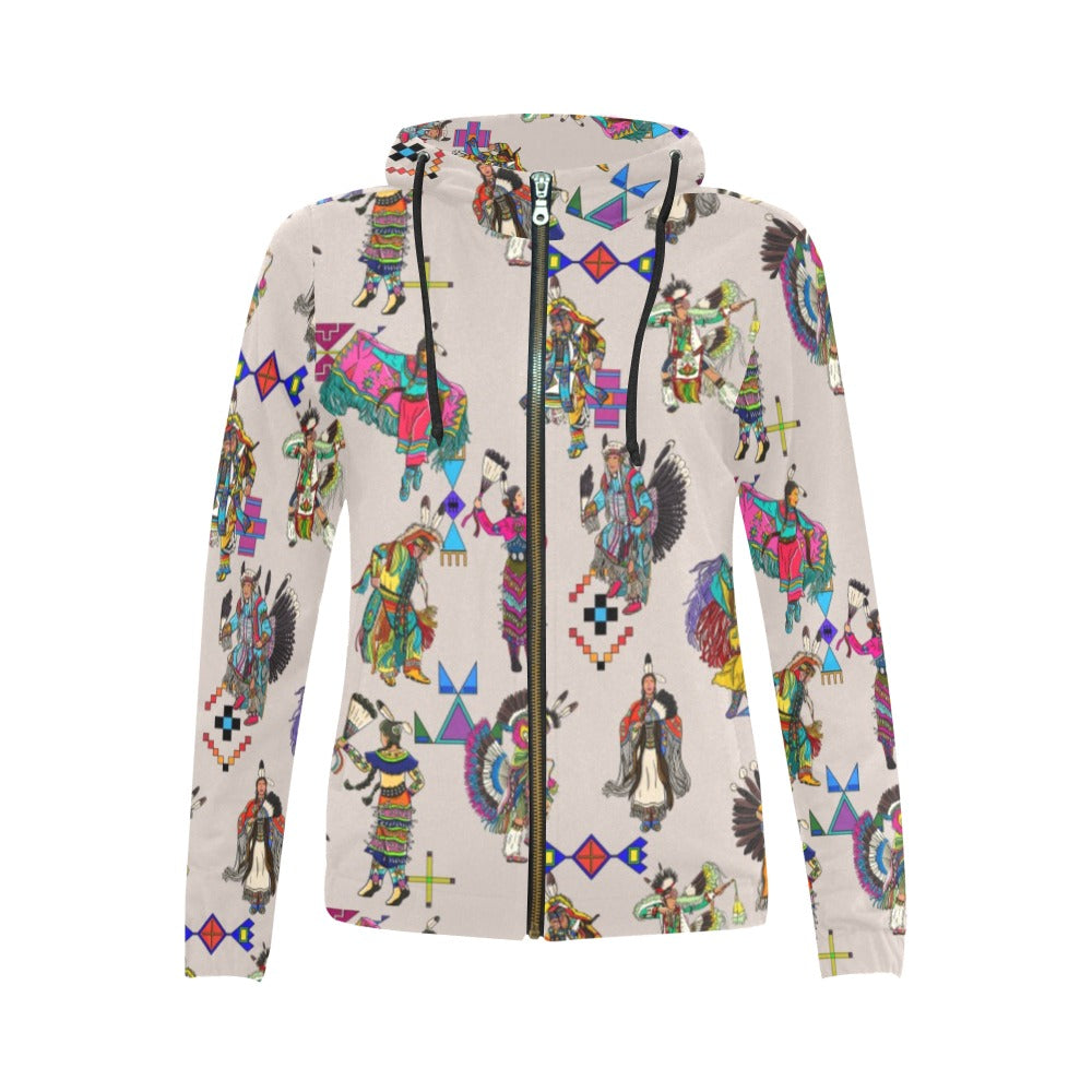Grand Entry Dancers Muslin Full Zip Hoodie for Women