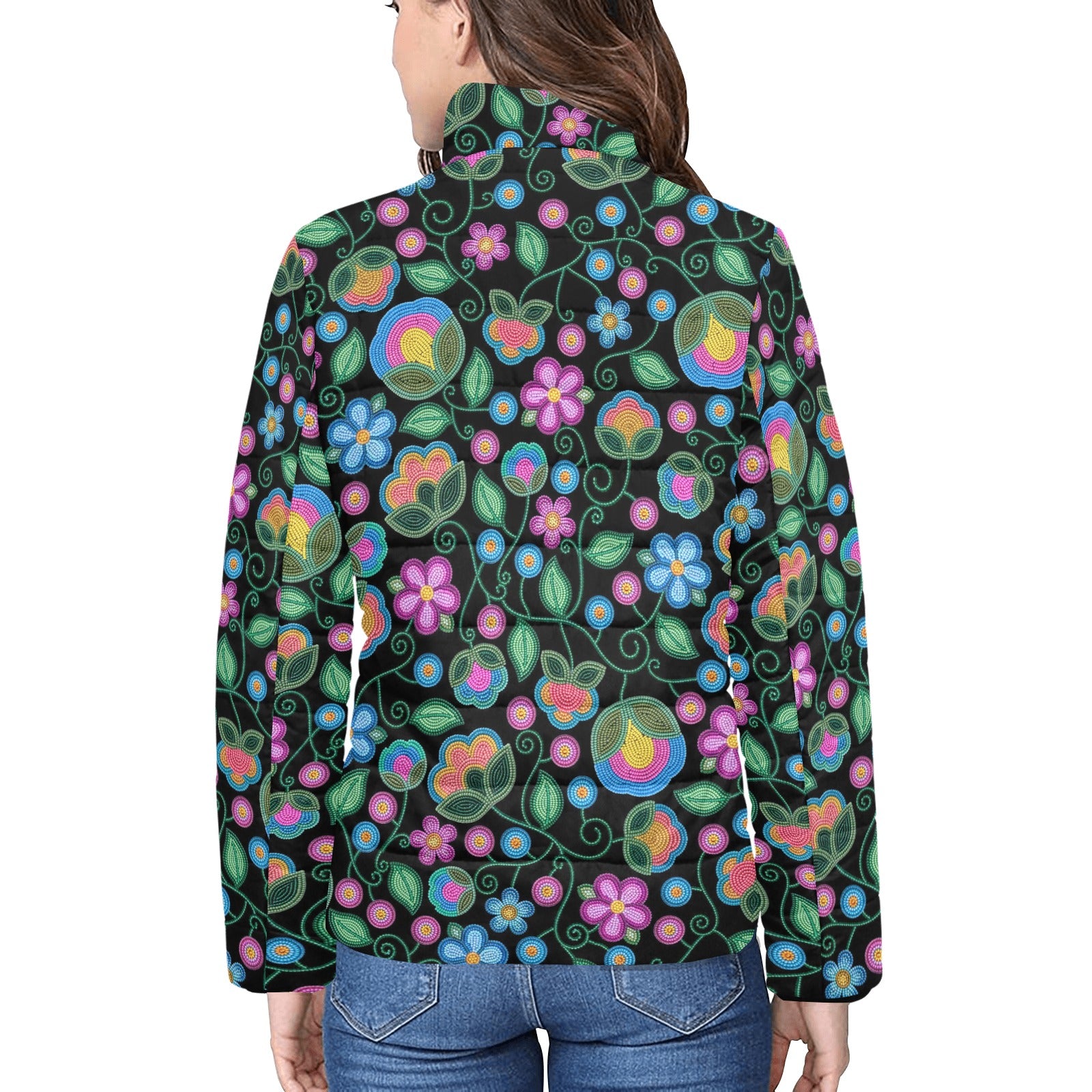 Turquoise Sunbeam Women's Stand Collar Padded Jacket